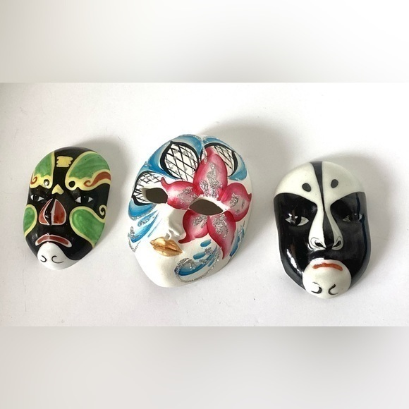Vintage Other - Vintage Ceramic Face Mask Decoration Italy Chinese Homeware